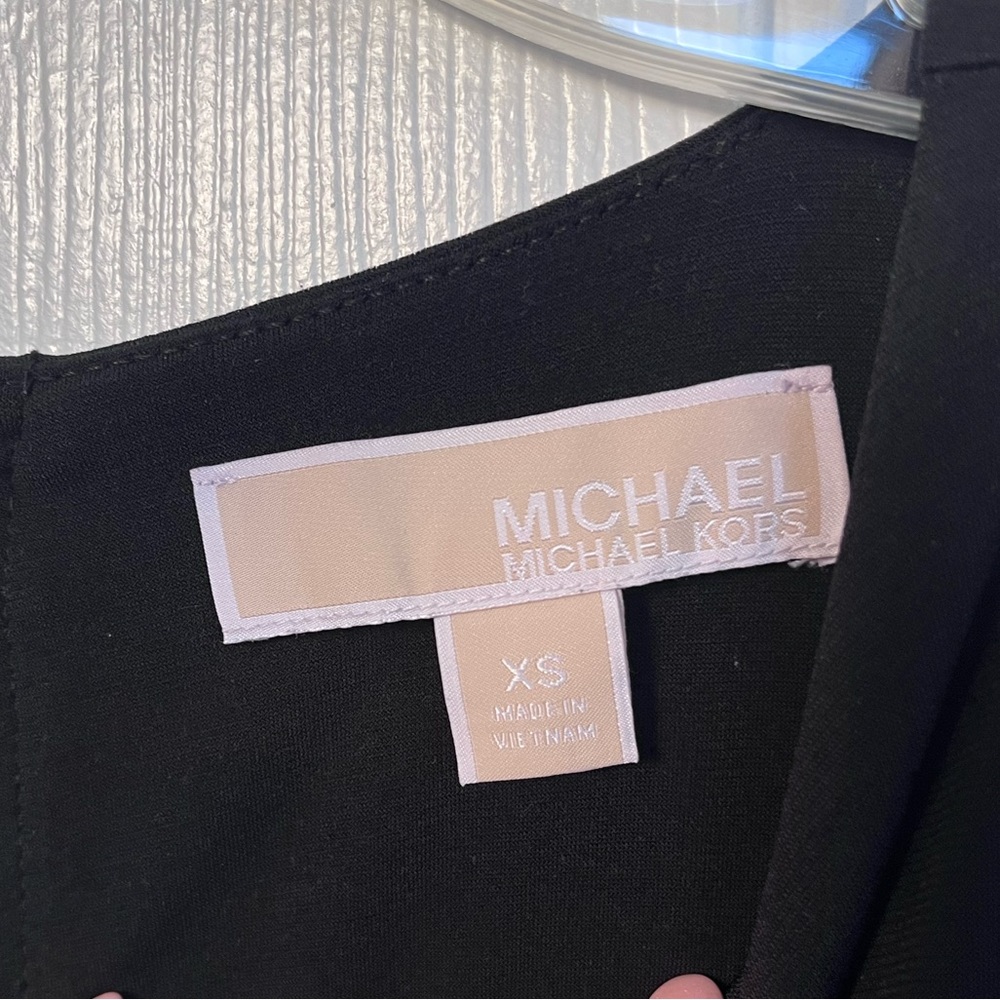 Michael Kors Formal Dress, Black, Sleeveless w/ detail, Thigh Slit, size XS - Picture 3 of 6